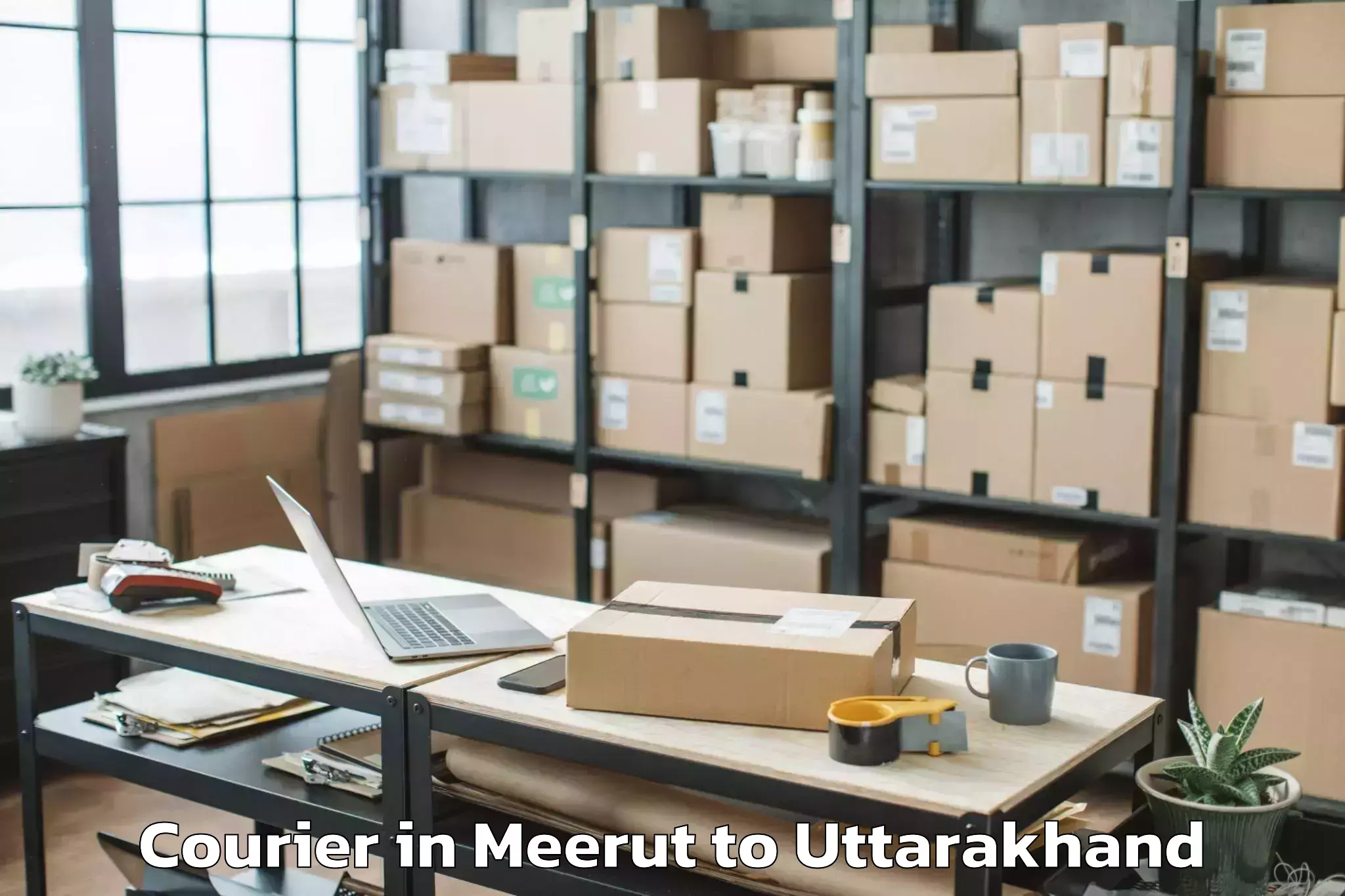 Get Meerut to Thalisain Courier